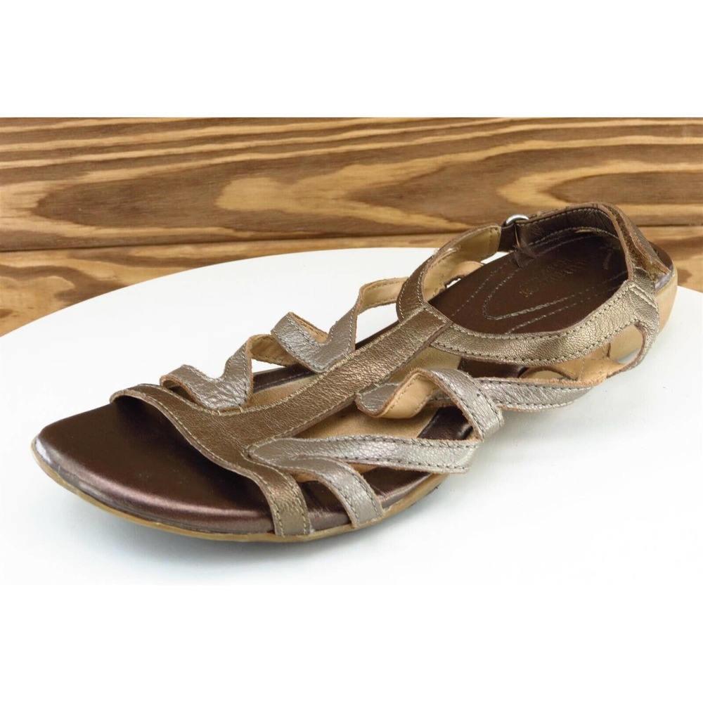 Naturalizer Sz 7.5‎ M Brown Gladiator Leather Women Sandals Clim